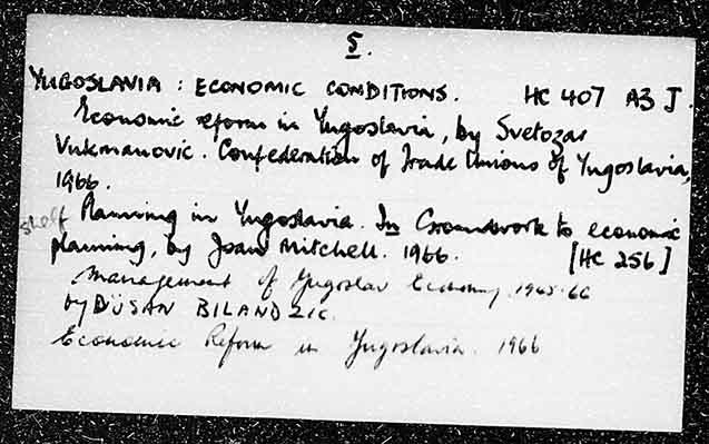 YUGOSLAVIA ECONOMIC CONDITIONS