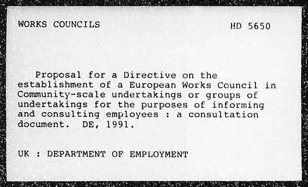 WORKS COUNCILS