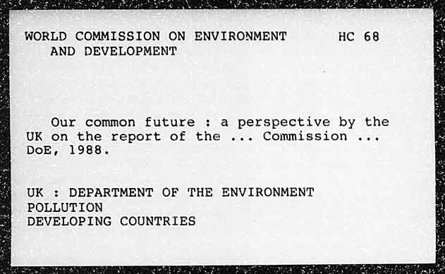 WORLD COMMISSION OF ENVIORNMENT AND DEVELOPMENT