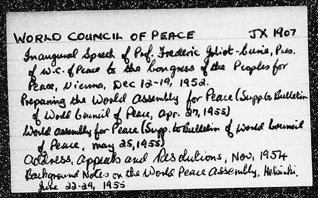 WORLD COUNCIL OF PEACE