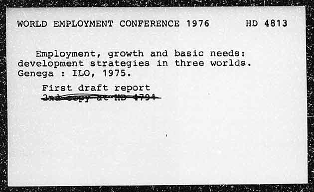 WORLD EMPLOYMENT CONFERENCE 1976