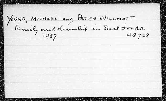 YOUNG, MICHAEL AND PETER WILLMOTT