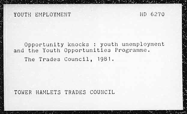 YOUTH EMPLOYMENT